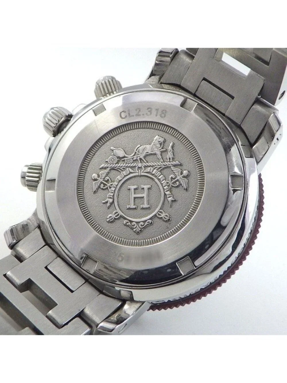 Hermes Watch Clipper Diver Chrono CL 2.318 Date Chronograph Tachymeter Small